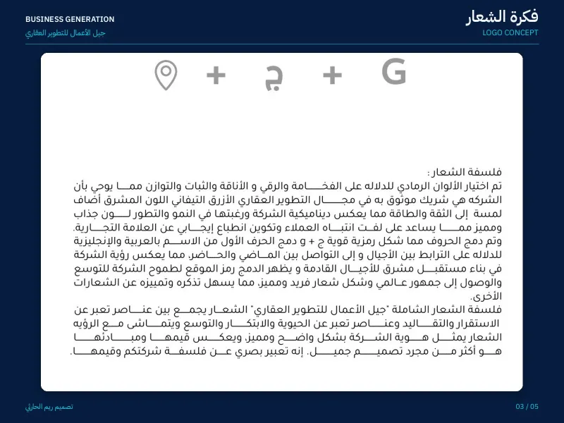 جيل الأعمال للتطوير العقاري - شعارات